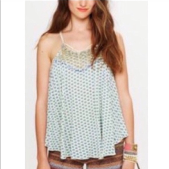 Free People Tops - Free People FP One Marigold Beaded Tank Top